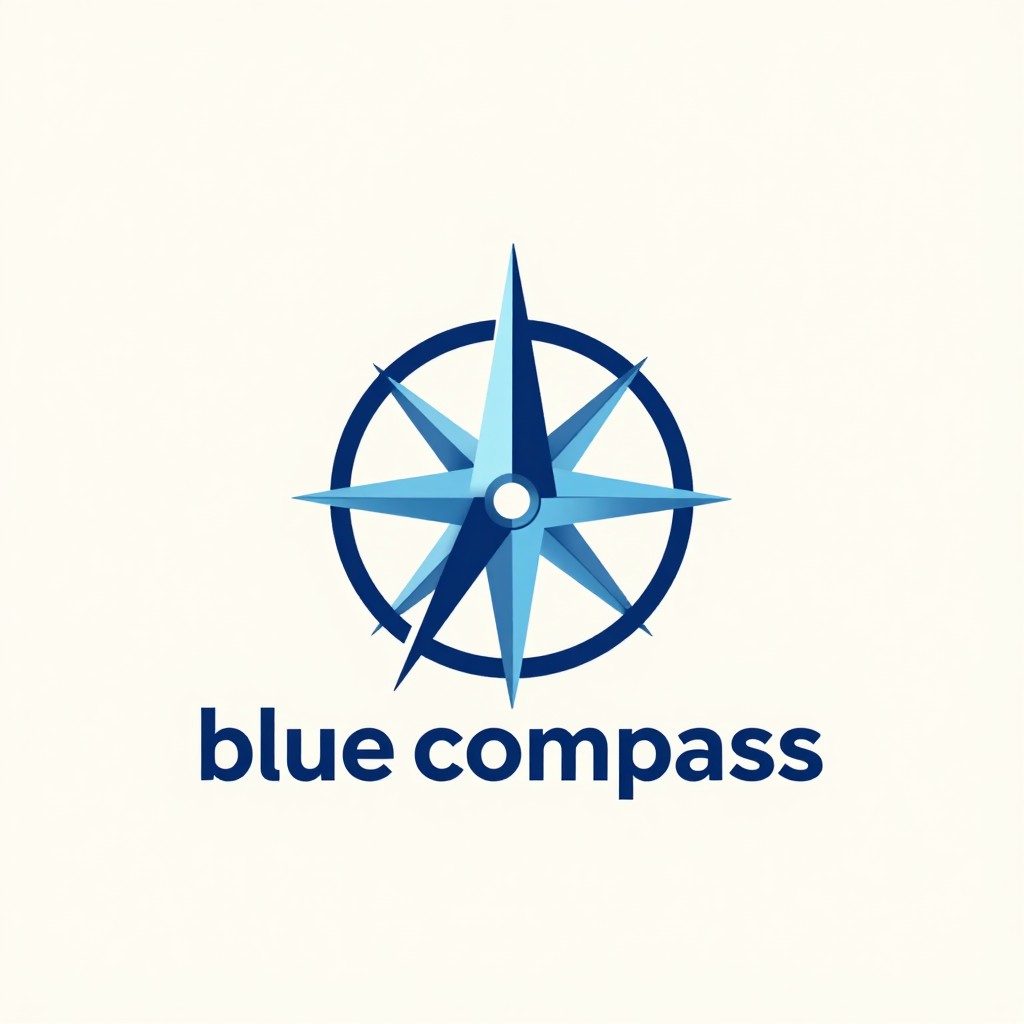 Travel agency compass wave logo generated by free model