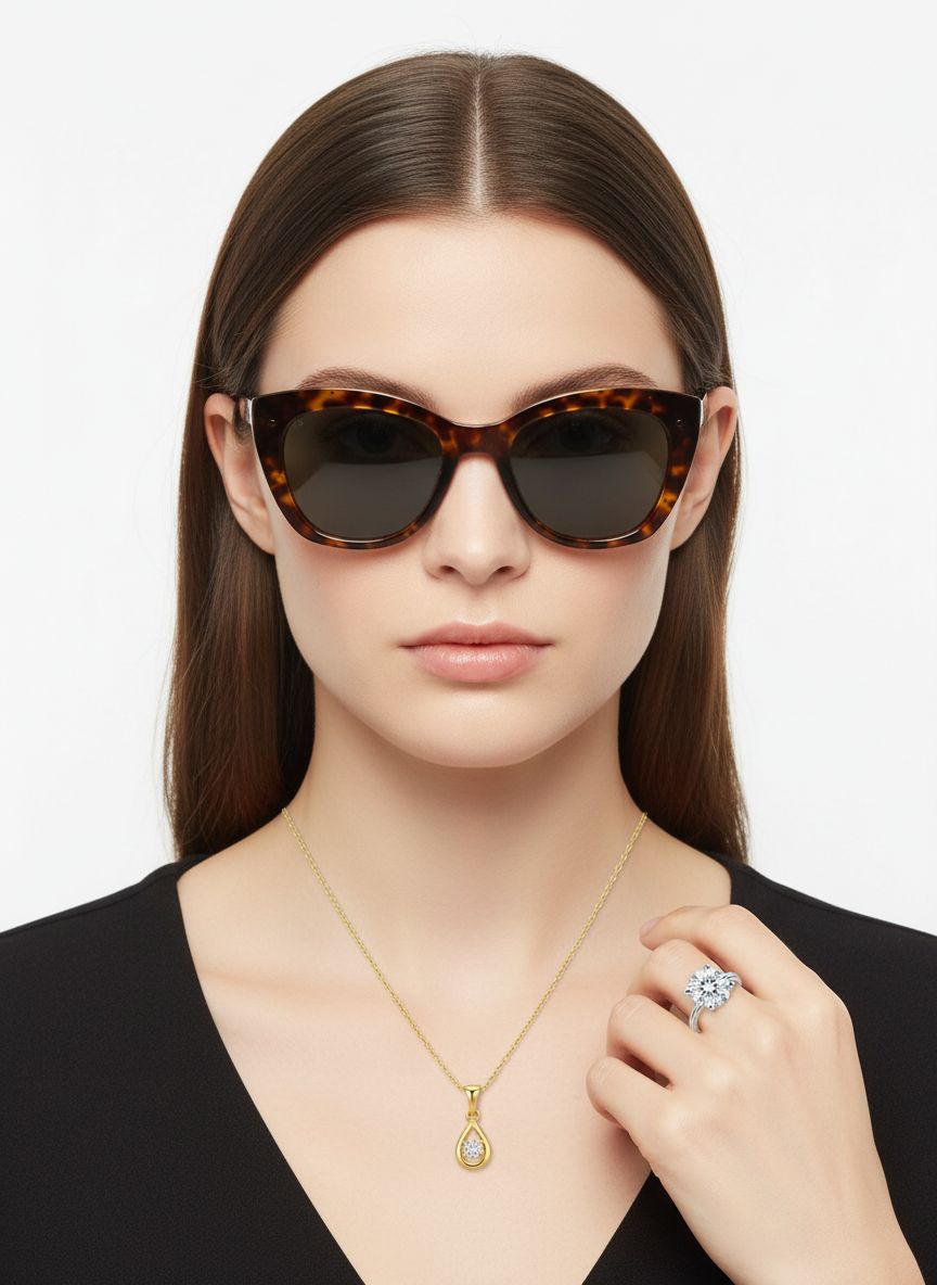 Virtual engagement ring try on and virtual try on glasses result by Nano Banana AI