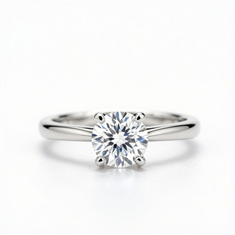 Diamond engagement ring for virtual engagement ring try on