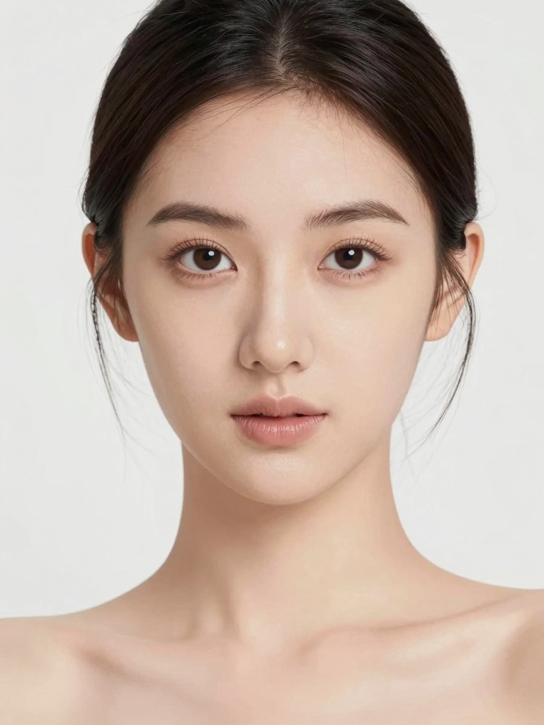 Woman portrait for virtual try on glasses and jewelry